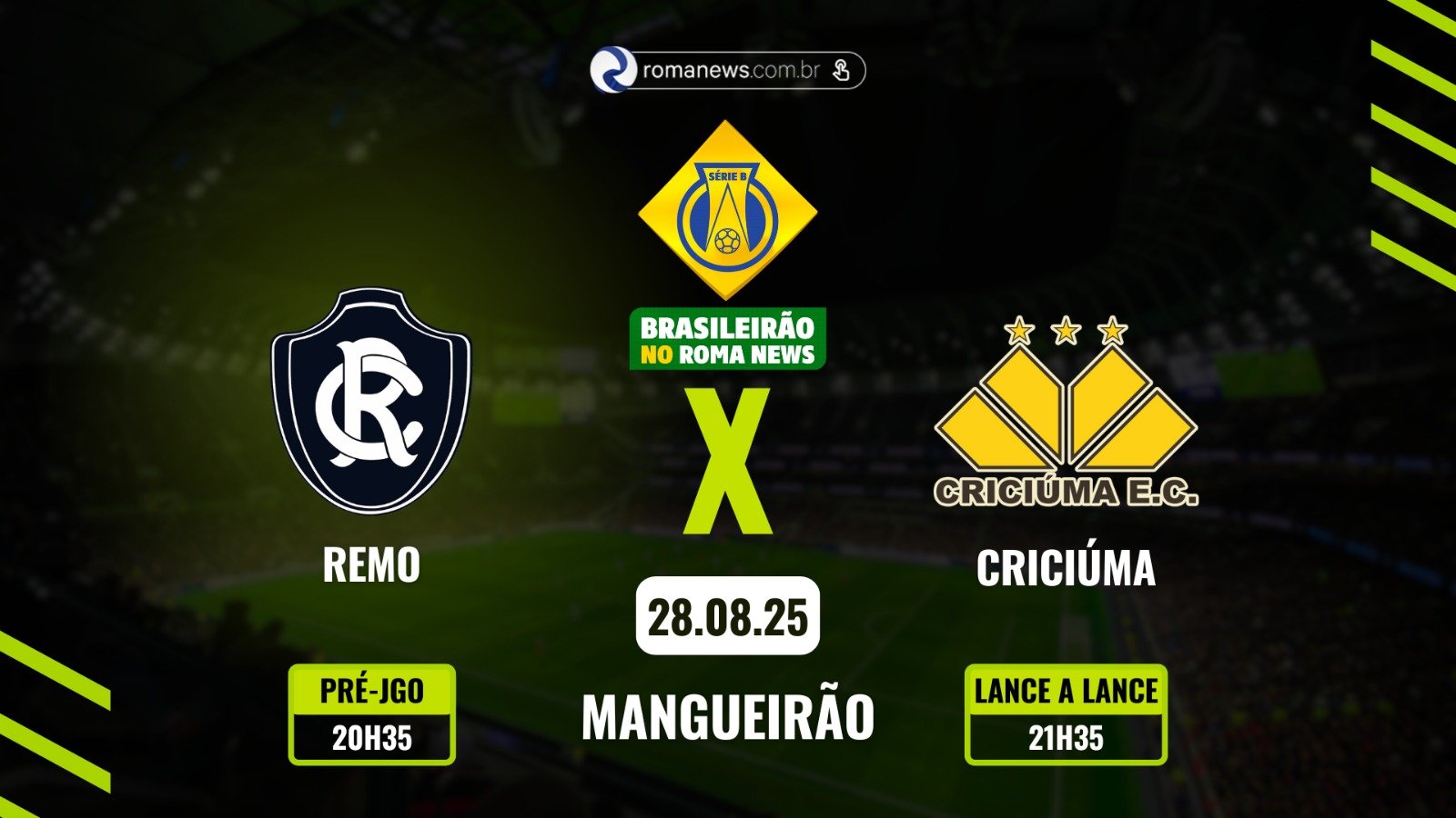 Roma News faz a cobertura do jogo em tempo real - 
