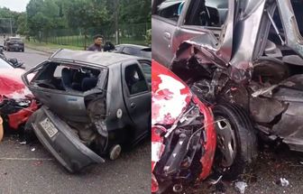 Vídeo: carros ficam destruídos após colisão no bairro Val-de-Cans em Belém