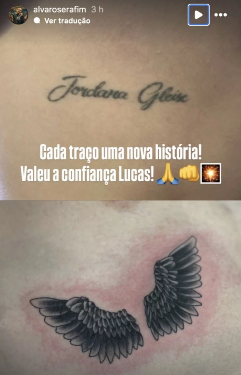 Imagem publicada nas redes sociais do tatuador.