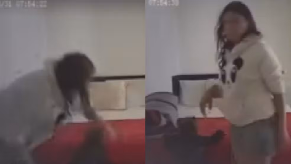 Pai usa câmera escondida e flagra mãe sufocando filha de 2 anos