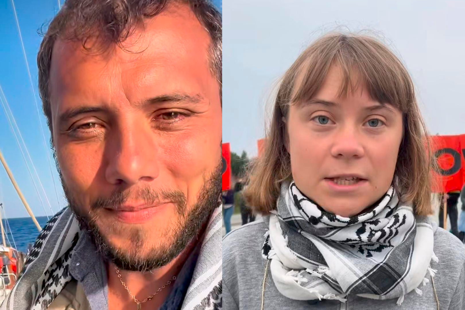 Thiago Ávila e Greta Thunberg