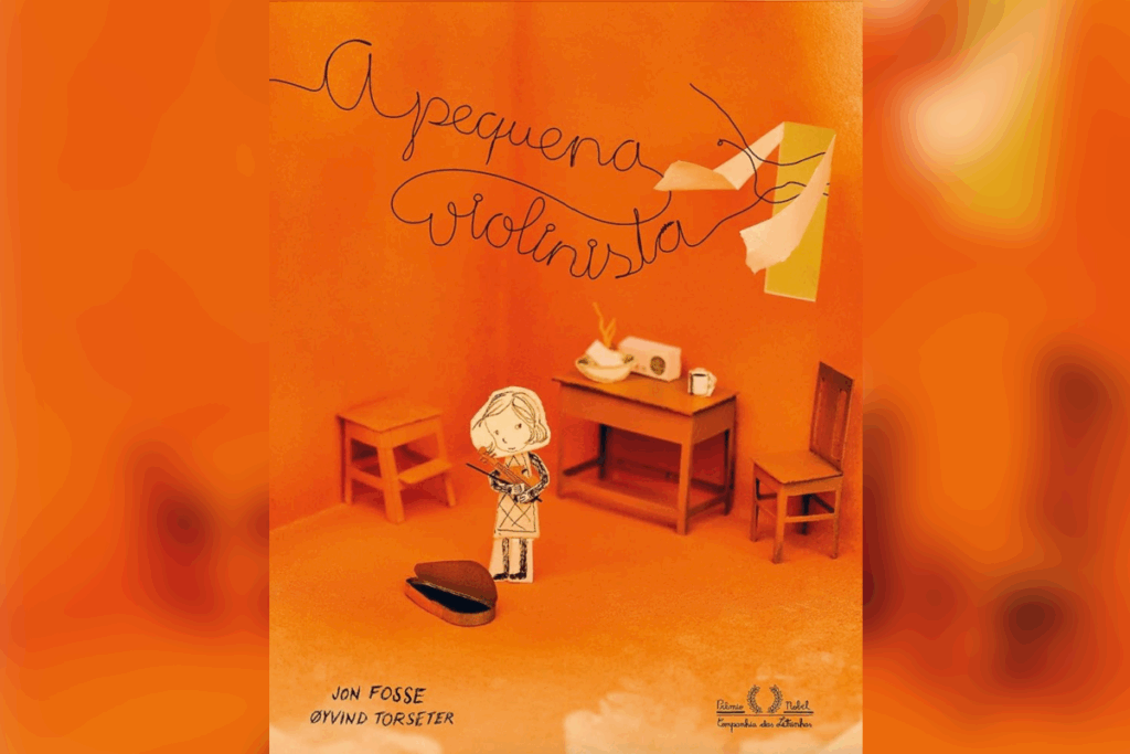 O livro &#8220;A pequena violinista&#8221; apresenta a jornada mágica de uma menina em busca do pai perdido, guiada pela força da música (Imagem: Reprodução digital | Companhia das Letrinhas)