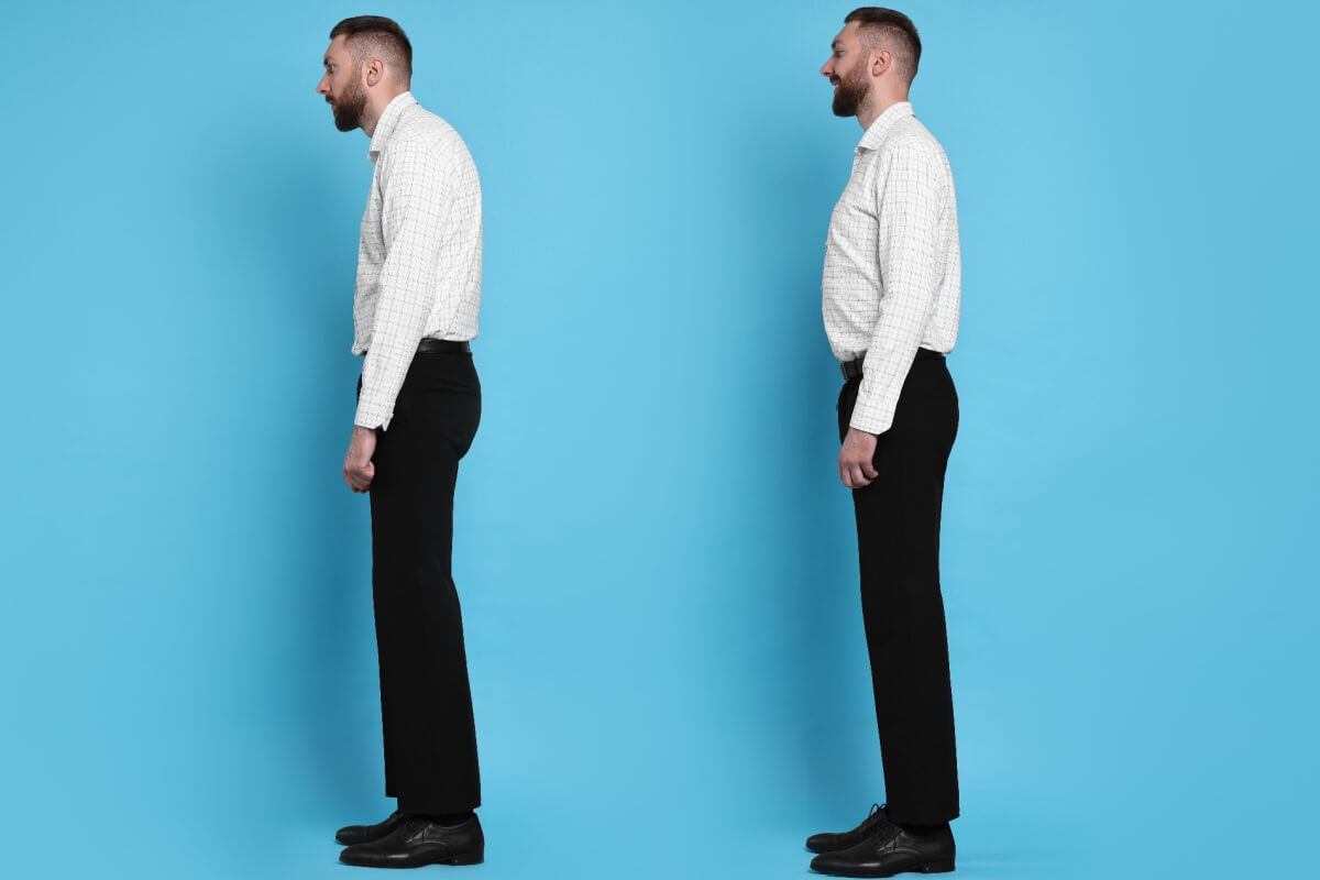 Ter uma boa postura é fundamental para o bom funcionamento do corpo (Imagem: New Africa | Shutterstock)