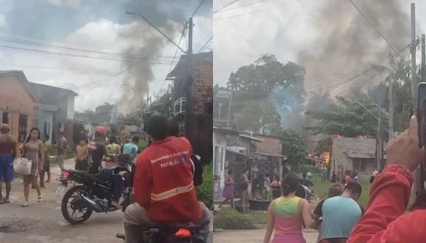 Vídeo: incêndio atinge 8 casas no bairro do Tapanã; uma pessoa morreu