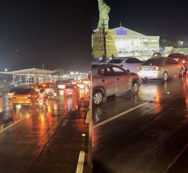 Imagem - Chuva e horário de pico causam engarrafamento intenso na BR-316, na Grande Belém