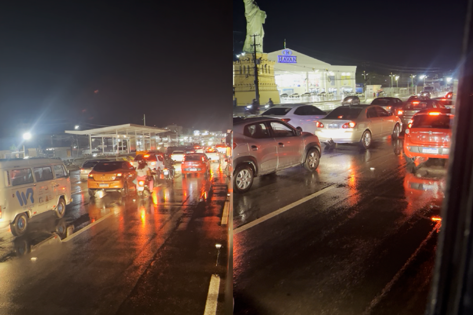 Imagem - Chuva e horário de pico causam engarrafamento intenso na BR-316, na Grande Belém