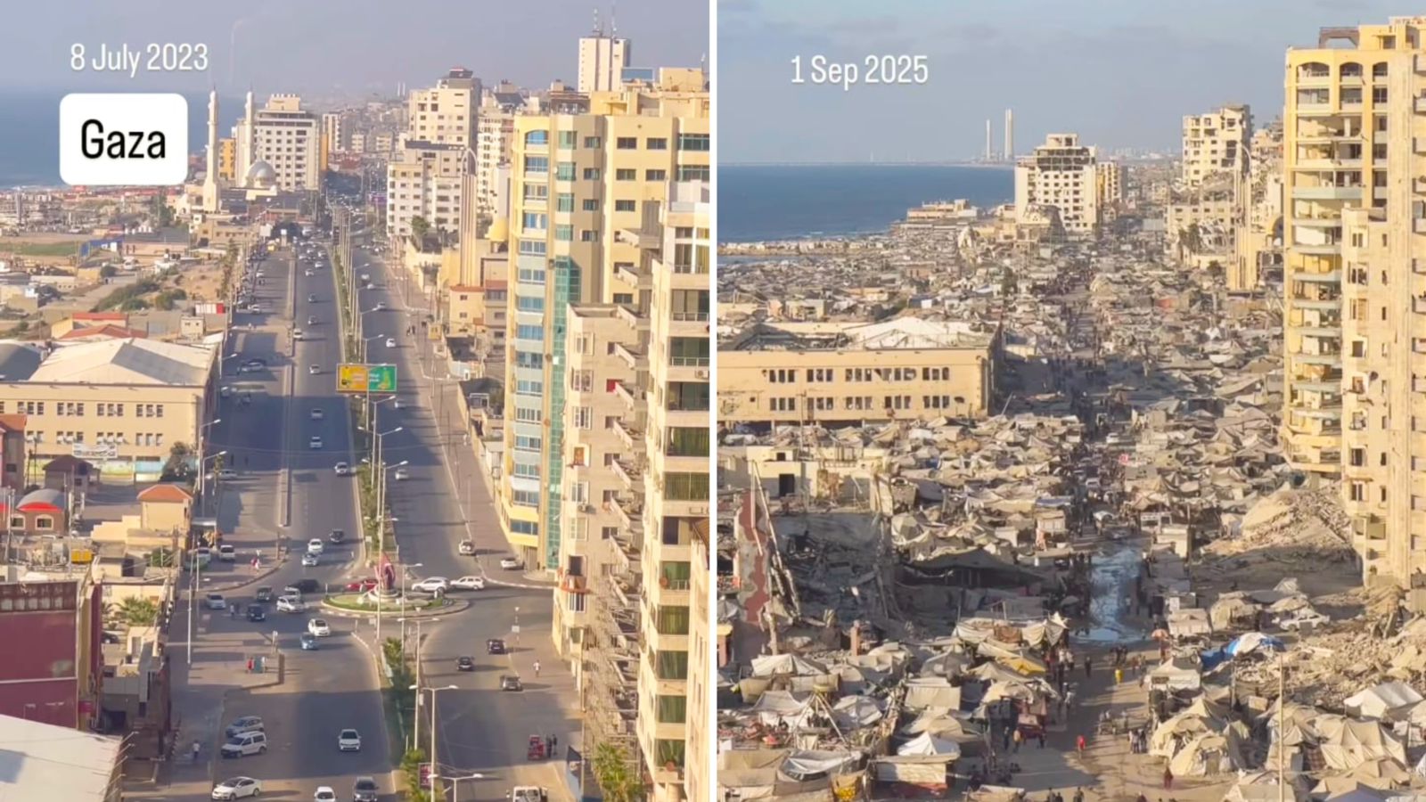 Imagem - Vídeo de antes e depois da Faixa de Gaza repercute nas redes sociais
