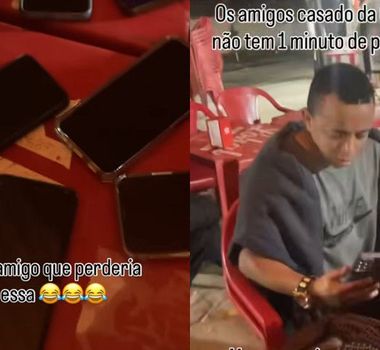 Imagem - Homem perde desafio entre amigos e paga rodada após ligação da esposa; assista