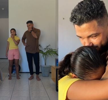 Imagem - Pai e filha viralizam: Influenciadora mirim se emociona em dinâmica sobre infâncias diferentes