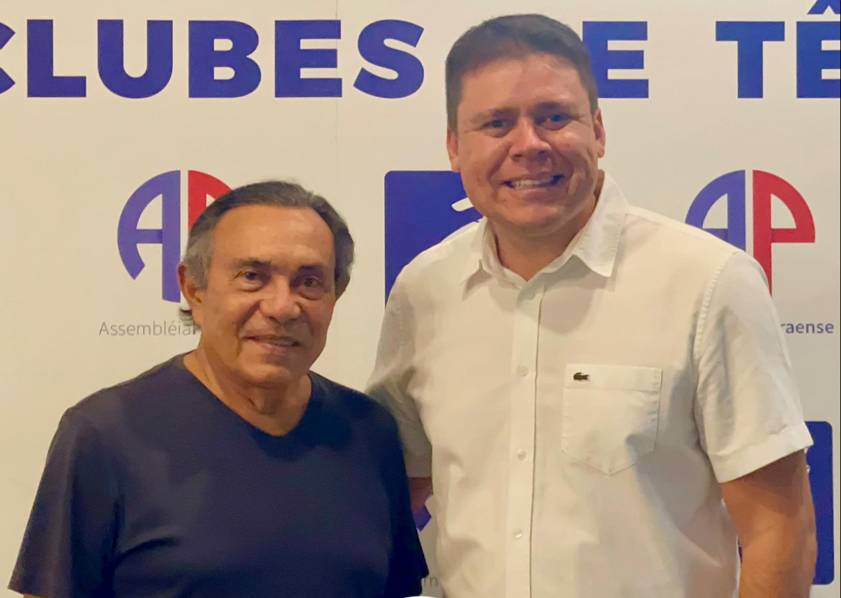 Dr. José Barros, idealizador do Açaí Bowl, e Celestino Rocha, presidente da Federação Paraense de Tênis. 