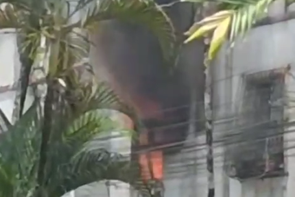 Vídeo: incêndio atinge apartamento em residencial na Augusto Montenegro, em Belém