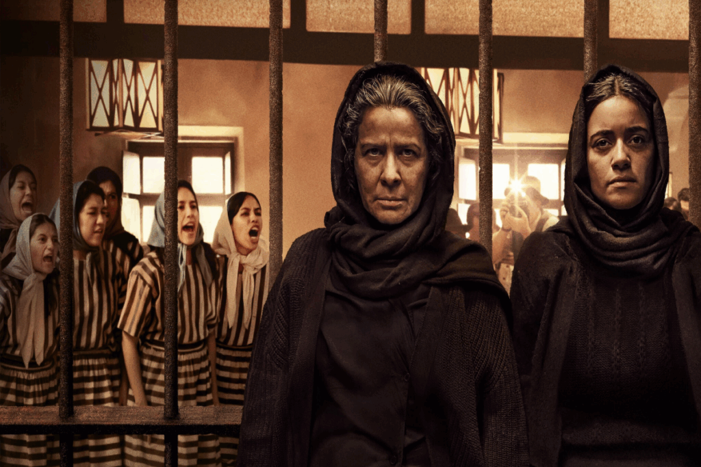 A série &#8220;As Mortas&#8221; mostra a história das irmãs Baladro que construíram um império de bordéis no interior do México nos anos 60 (Imagem: Reprodução digital | Netflix)