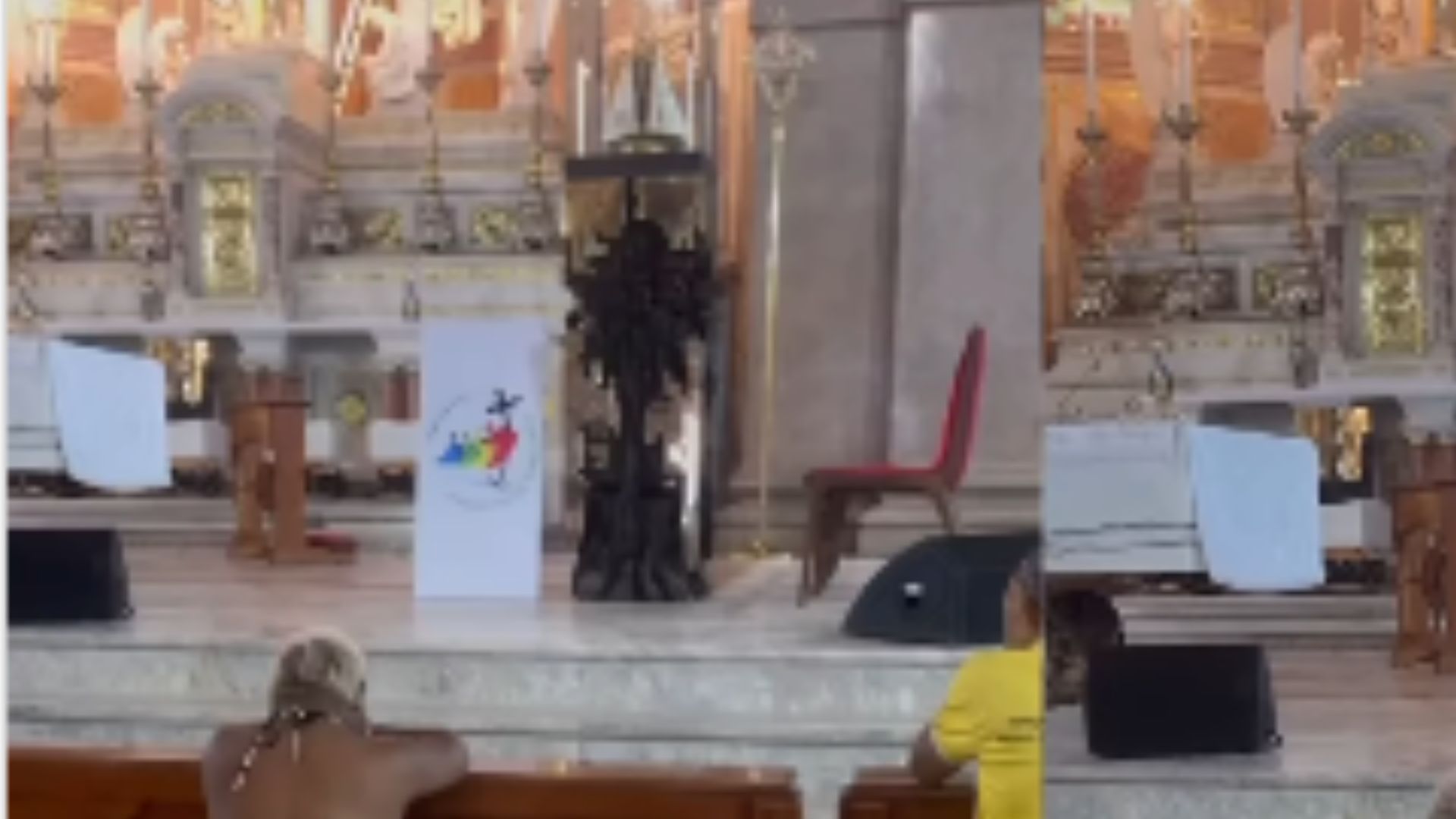 Imagem - Patixa Teló visita Basílica de Nazaré após briga