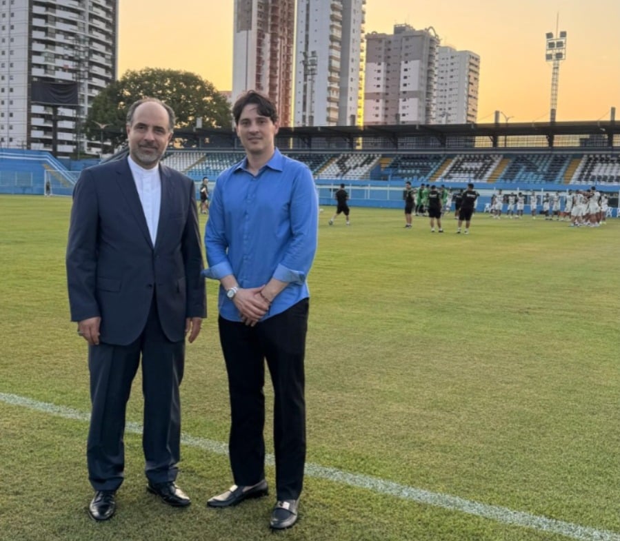 Embaixador do Irã no Brasil e o presidente do Paysandu, Roger Aguilera - 
