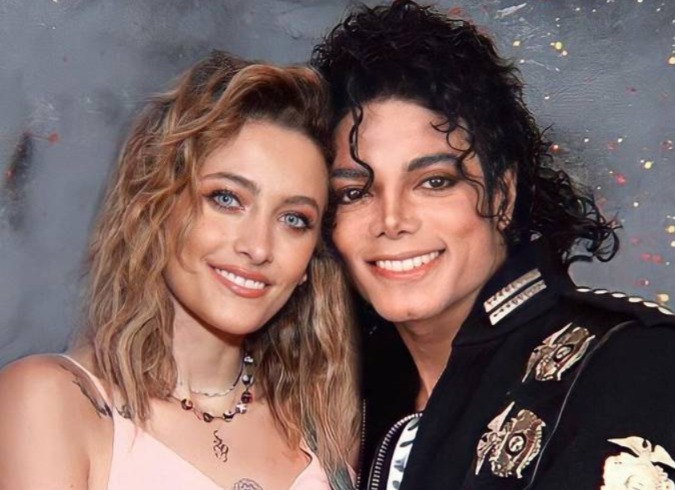 Michael Jackson ao lado da filha, Paris -