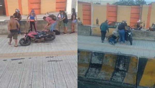 Vídeo: acidente de moto na via do BRT deixa duas pessoa gravemente ferida em Belém
