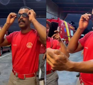 Imagem - Bombeiro daltônico recebe óculos de colegas e enxerga cores pela primeira vez; assista