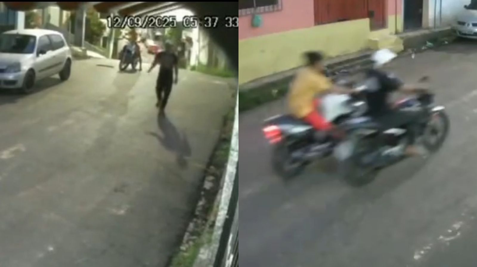 Criminosos furtam motocicleta durante a madrugada no bairro do Marco, em Belém.