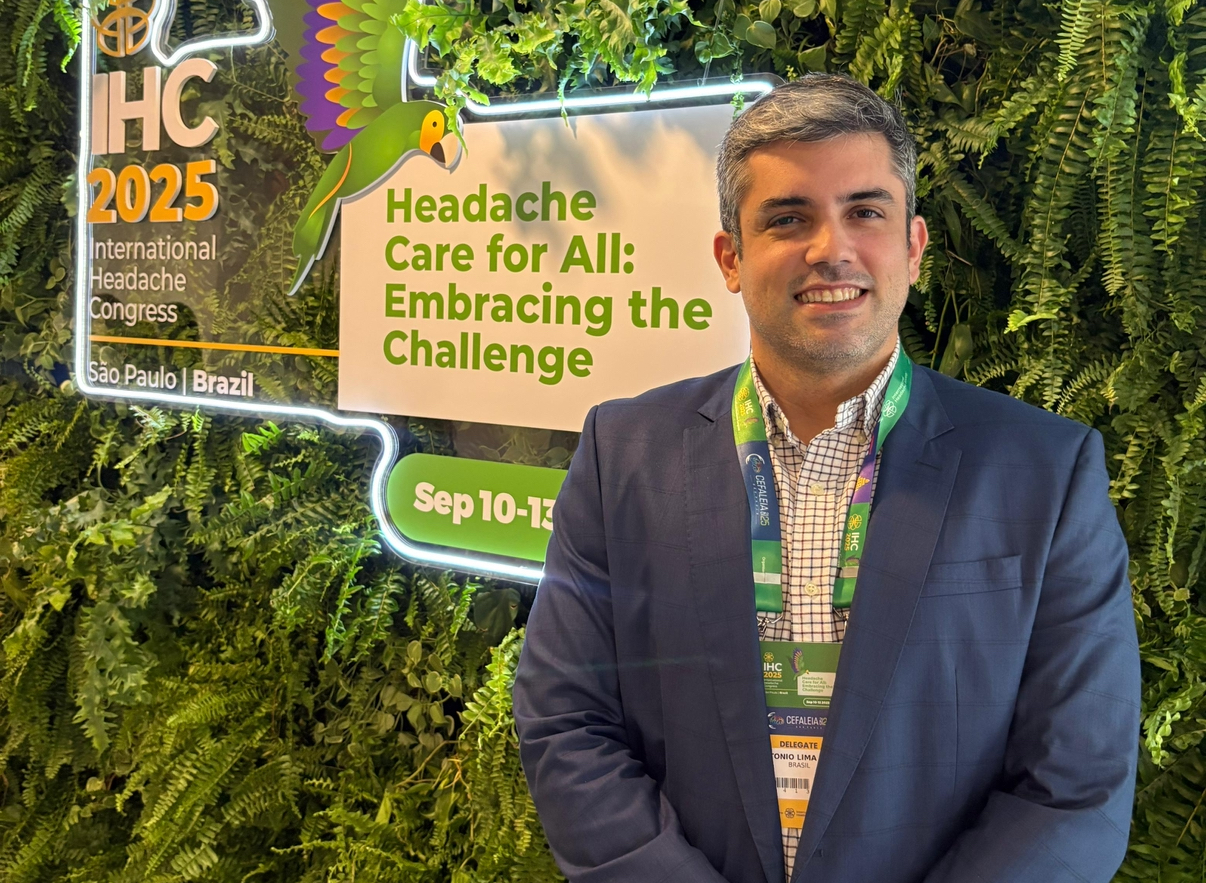 O neurologista Antônio de Matos no Congresso Mundial de Cefaleia - IHC 2025, encerrado nesse sábado, em SP
