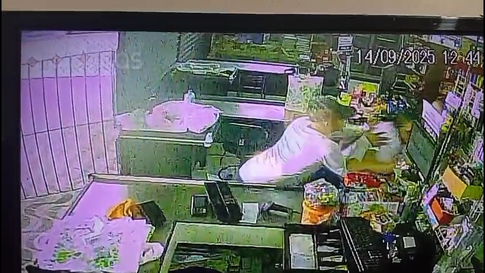Câmera de segurança flagrou o crime -