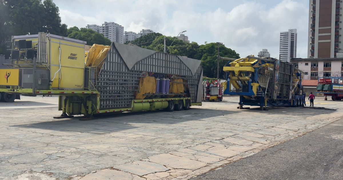 Carretas de brinquedos do Parque ITA, em Belém.