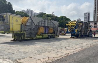 Montagem do Arraial de Nazaré e das arquibancadas iniciam em Belém; assista