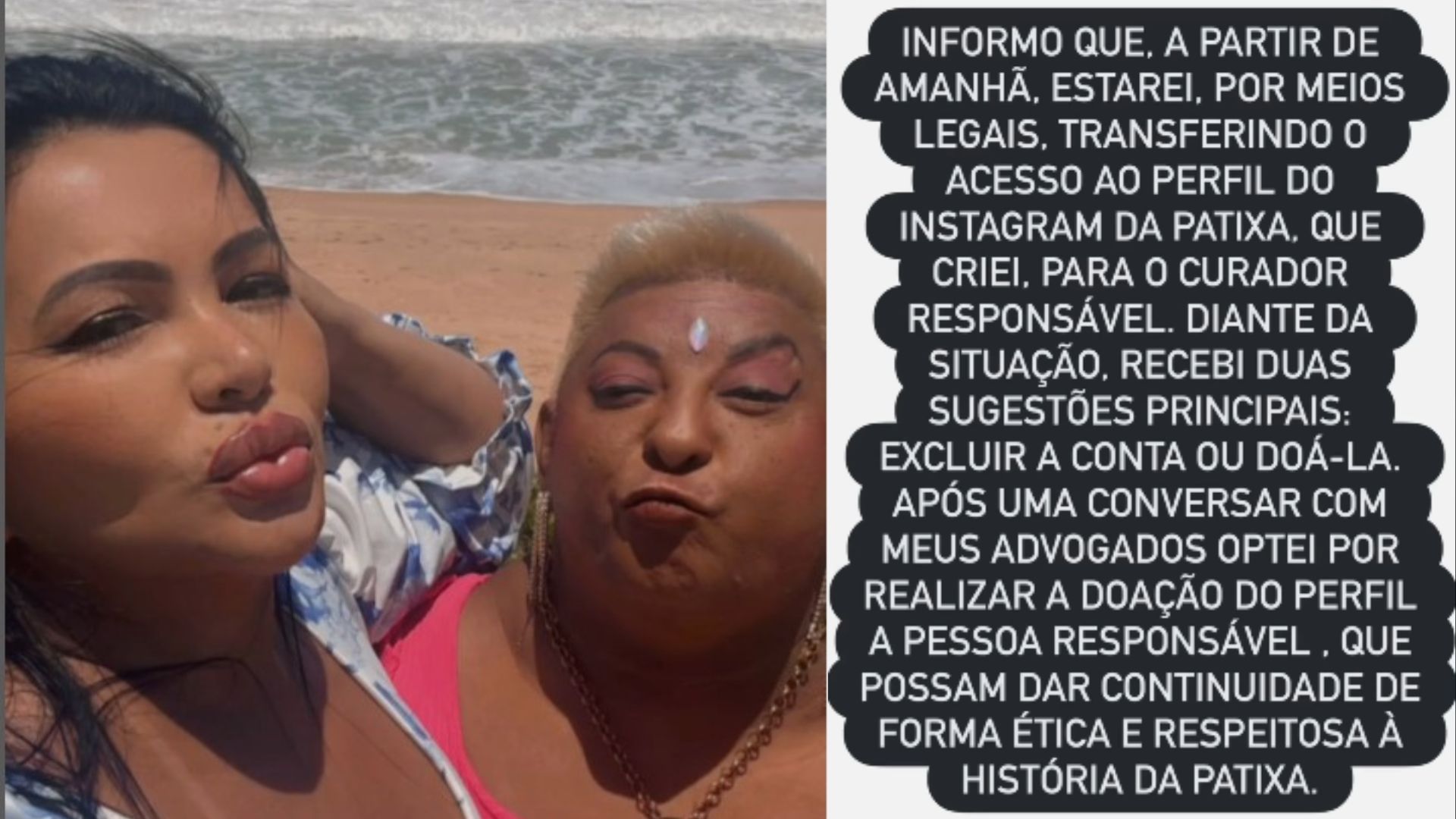Imagem - Perfil de Patixa Teló será transferido a curador legal após decisão de Márcia Dantas