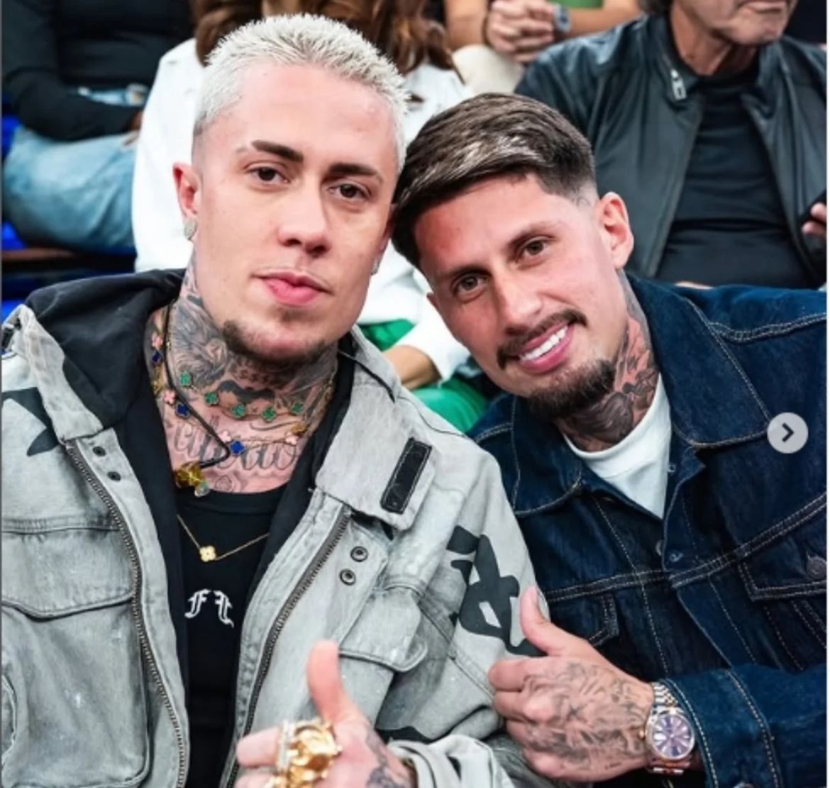 MC Daniel e o irmão Gustavo Nicola, novo jogador do Paysandu - 