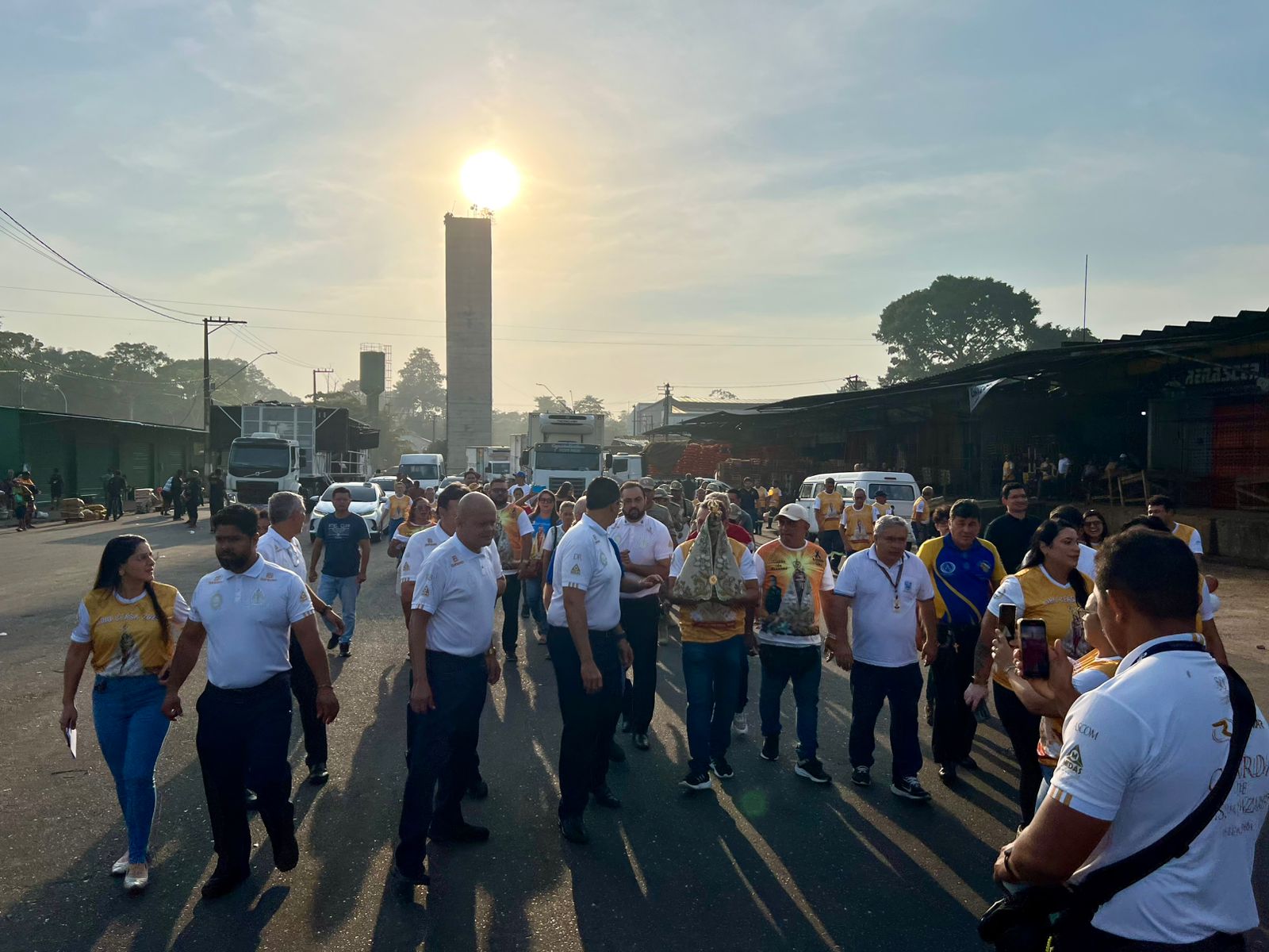 Imagem - Imagem peregrina de Nossa Senhora de Nazaré visita a Ceasa em Belém; assista