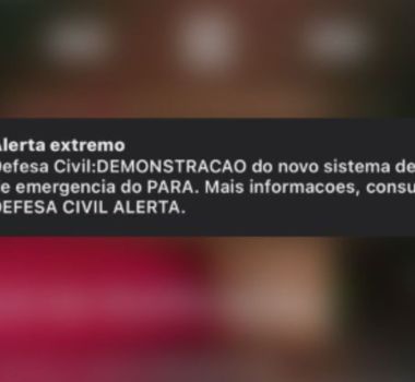 Imagem - Alerta da Defesa Civil aparece em aparelhos de Belém e mais três cidades do Pará