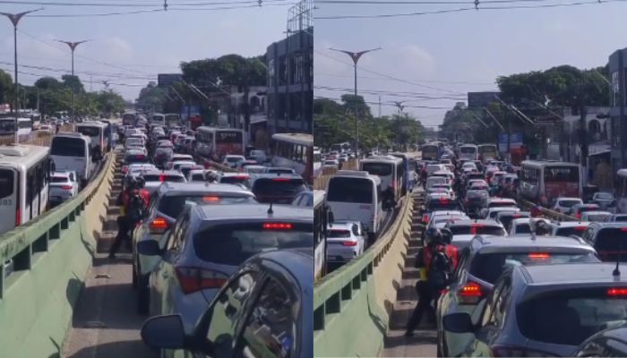 Imagem - Vídeo: trânsito intenso prejudica motoristas na Almirante Barroso, em Belém; veja