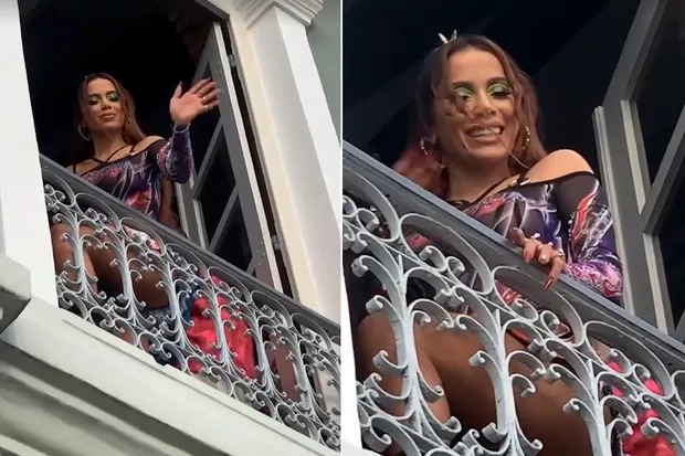 Anita durante gravação de clipe em Belém, em 2021