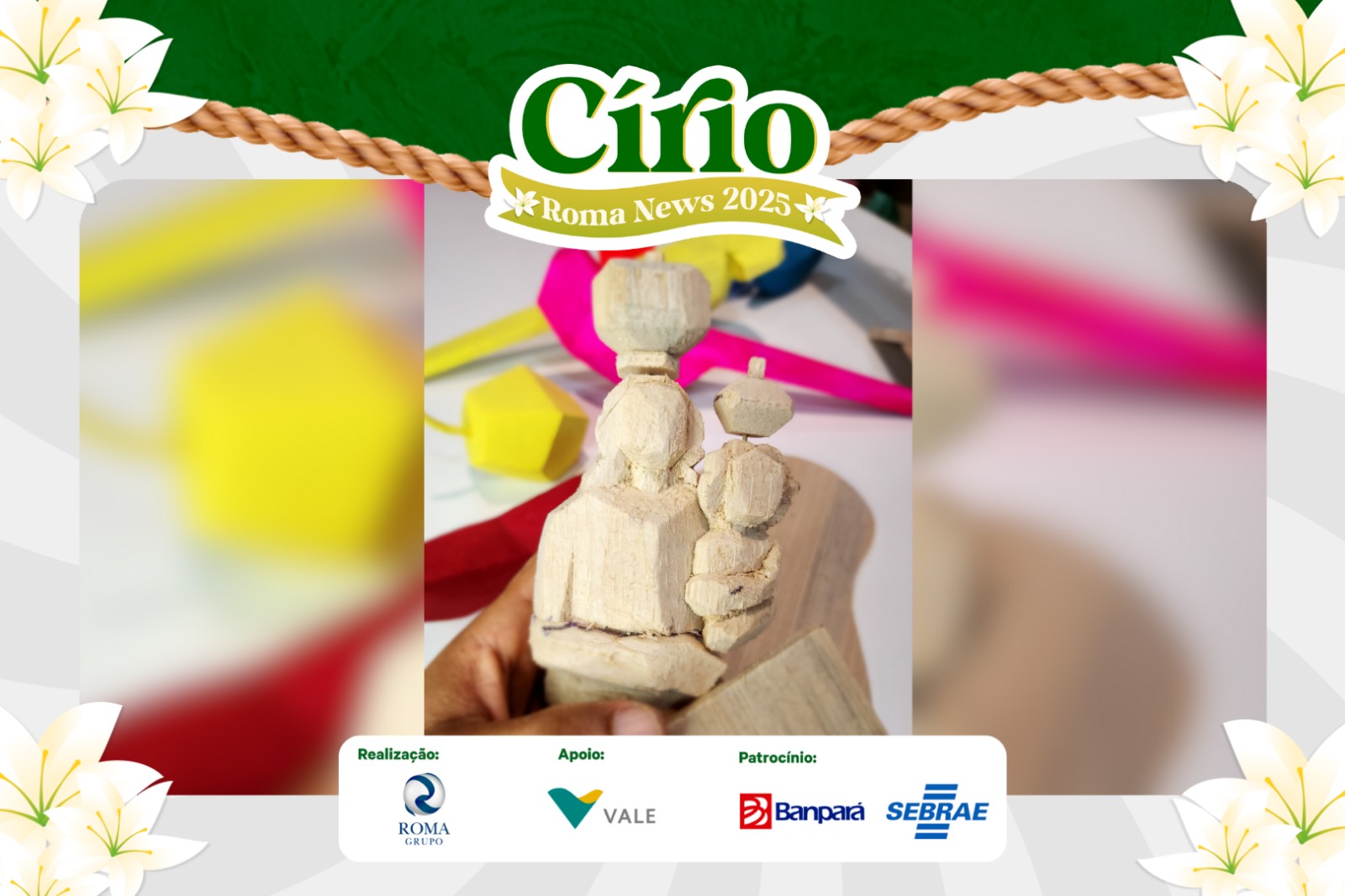 (Imagem de Nossa Senhoira de Nazaré em miriti)