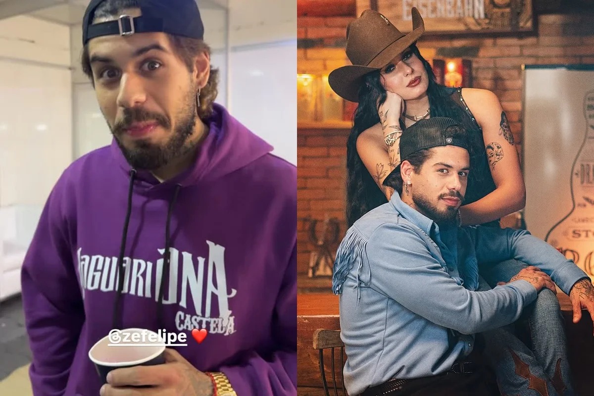 O cantor Zé Felipe surpreendeu os fãs ao vestir um moletom com o nome de Ana Castela.