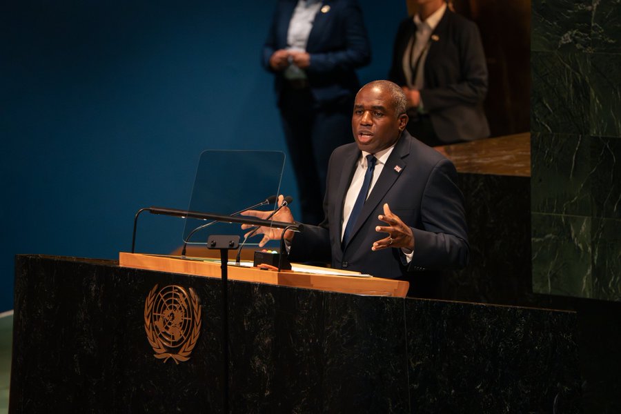 O vice-primeiro-ministro do Reino Unido, David Lammy.