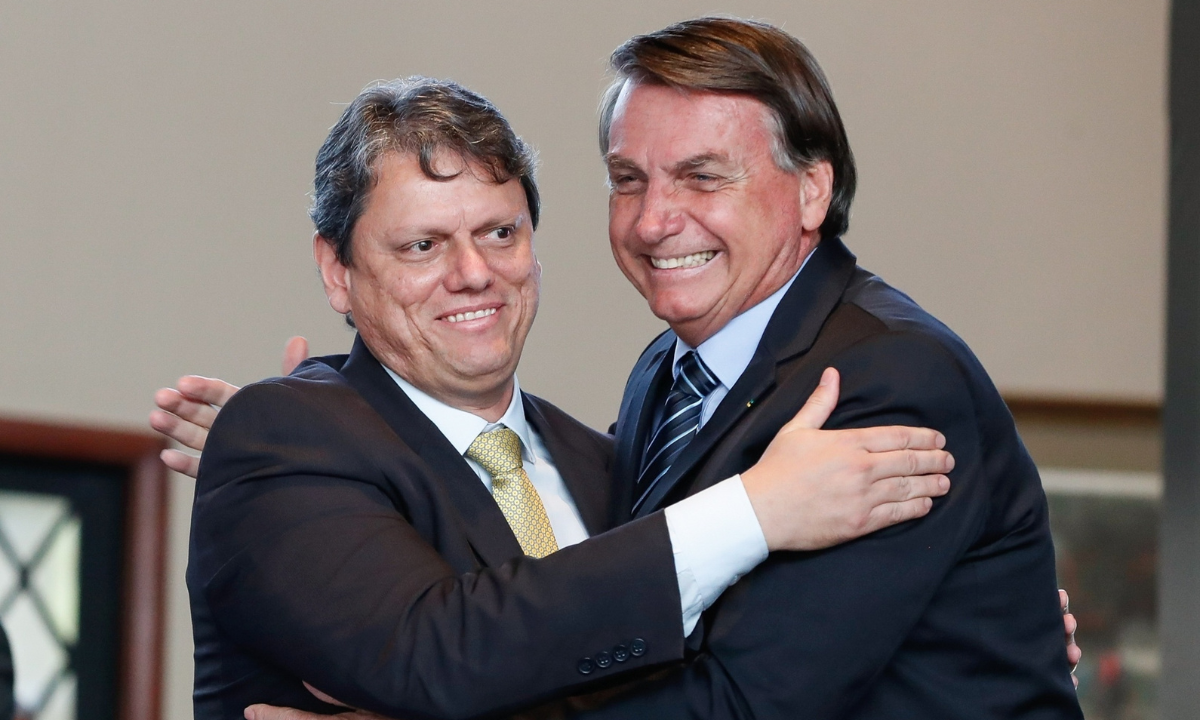 Tarcísio Freitas e Jair Bolsonaro
