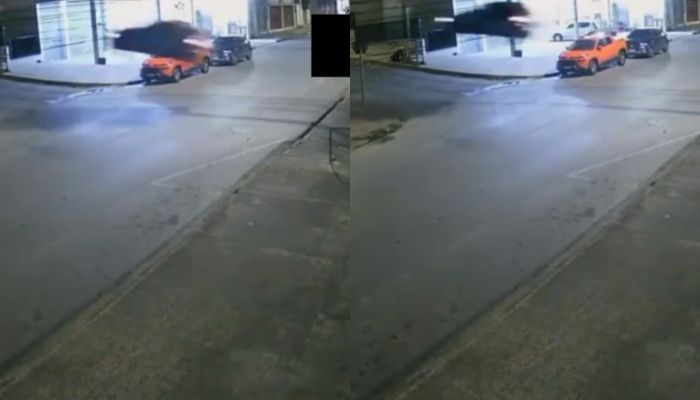 Vídeo: carro voou durante perseguição em BH