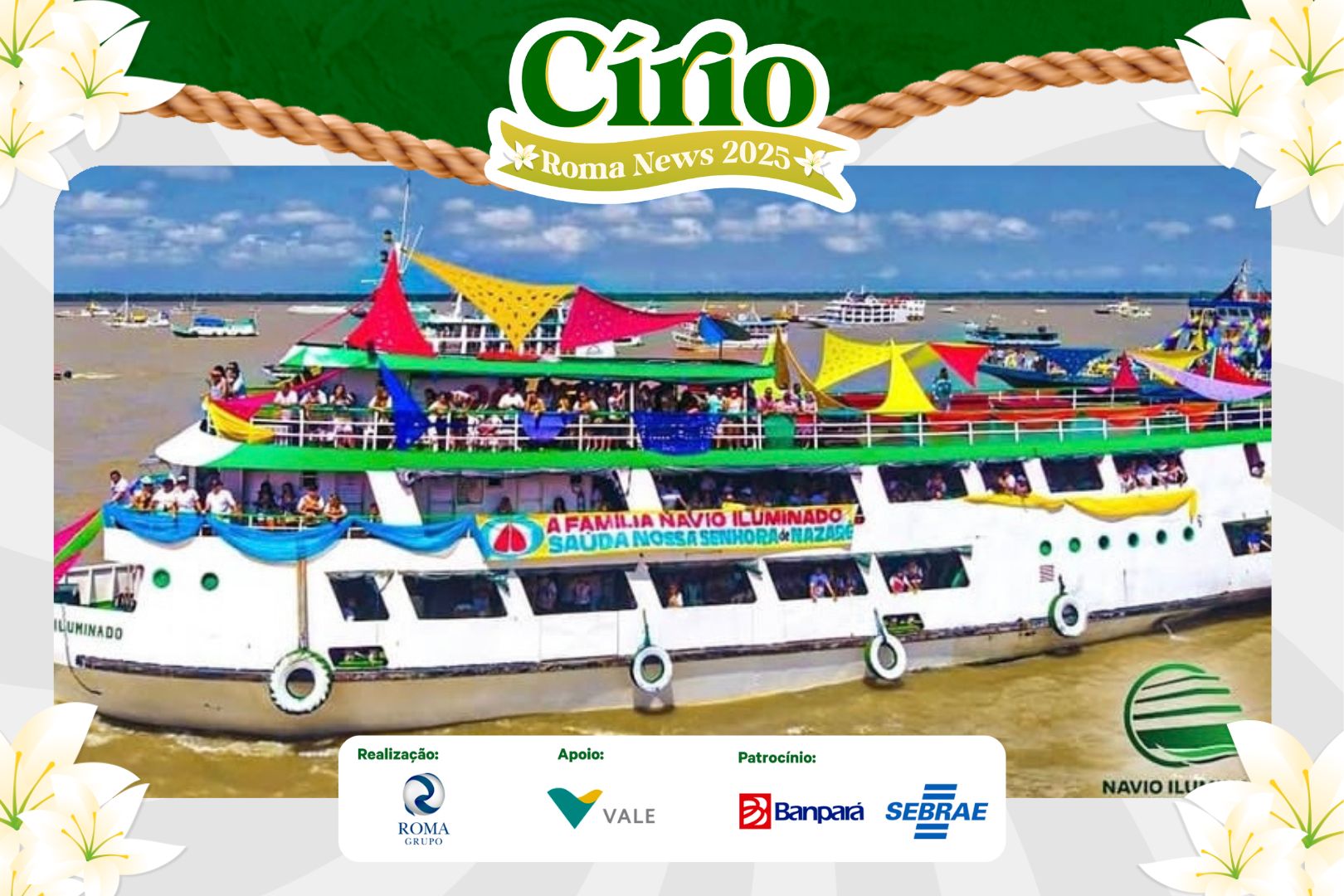 Navio Iluminado no Círio Fluvial