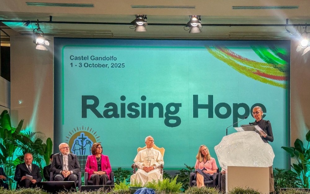 Marina Silva discursa na abertura da Conferência Internacional “Espalhando Esperança pela Justiça Climática", em Roma.