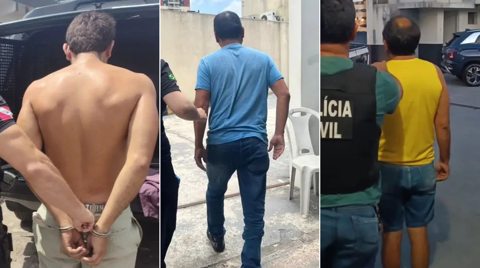 Trio é preso por estupro de vulnerável e violência doméstica em Belém e Ananindeua.