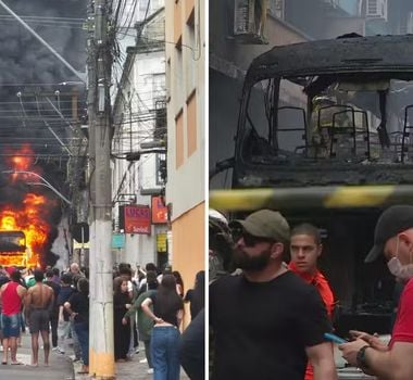 Imagem - Vídeo: ônibus desgovernado colide contra veículos e pega fogo em Porto Alegre