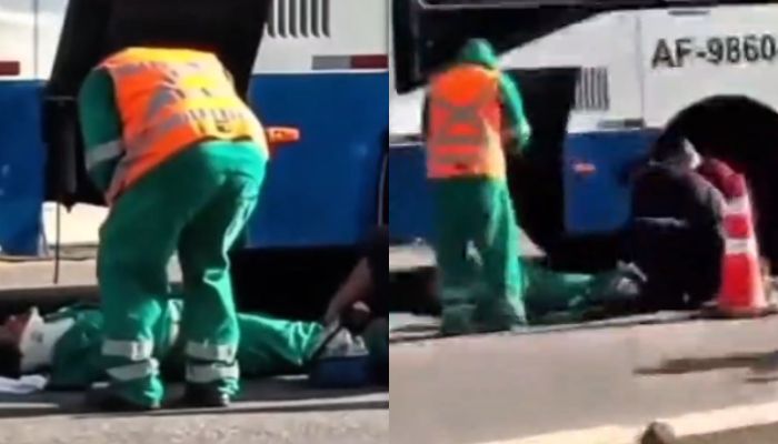 Imagem - Trabalhadora de coleta de lixo é atropelada por ônibus em Belém