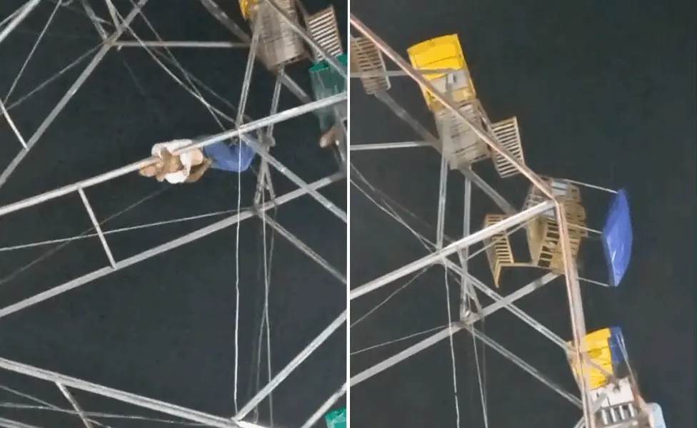 Imagem - Casal cai de roda-gigante no interior do Acre; homem ficou pendurado esperando resgate
