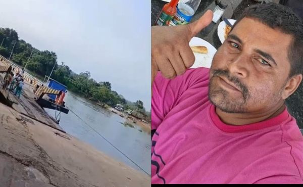 Vídeo: carreta cai de balsa e motorista morre afogado no Rio Acará, no Pará