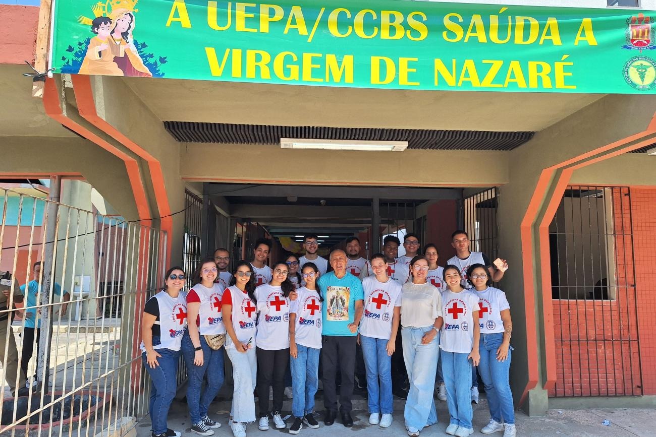 A Uepa, por meio do Centro de Ciências Biológicas e da Saúde (CCBS), em parceria com a Cruz Vermelha, promove atendimento aos romeiros.