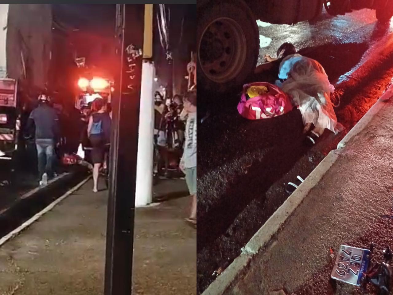 Motociclista tenta ultrapassagem e é arrastada por carreta na Artur Bernardes, em Belém