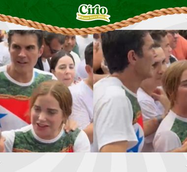 Imagem - Governador Helder Barbalho e Daniela Barbalho participam da procissão do Círio