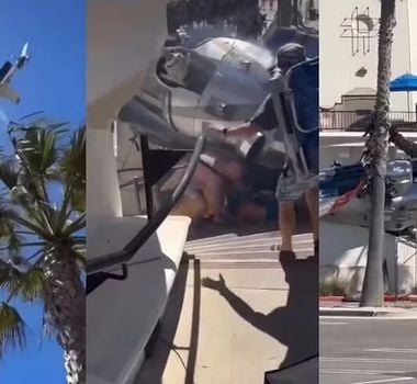Imagem - Vídeo: cinco pessoas ficam feridas após queda de helicóptero na Califórnia