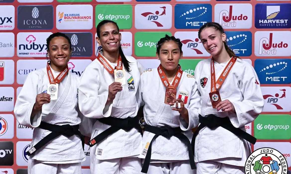 A delegação brasileira feminina de judô emplacou quatro pódios.