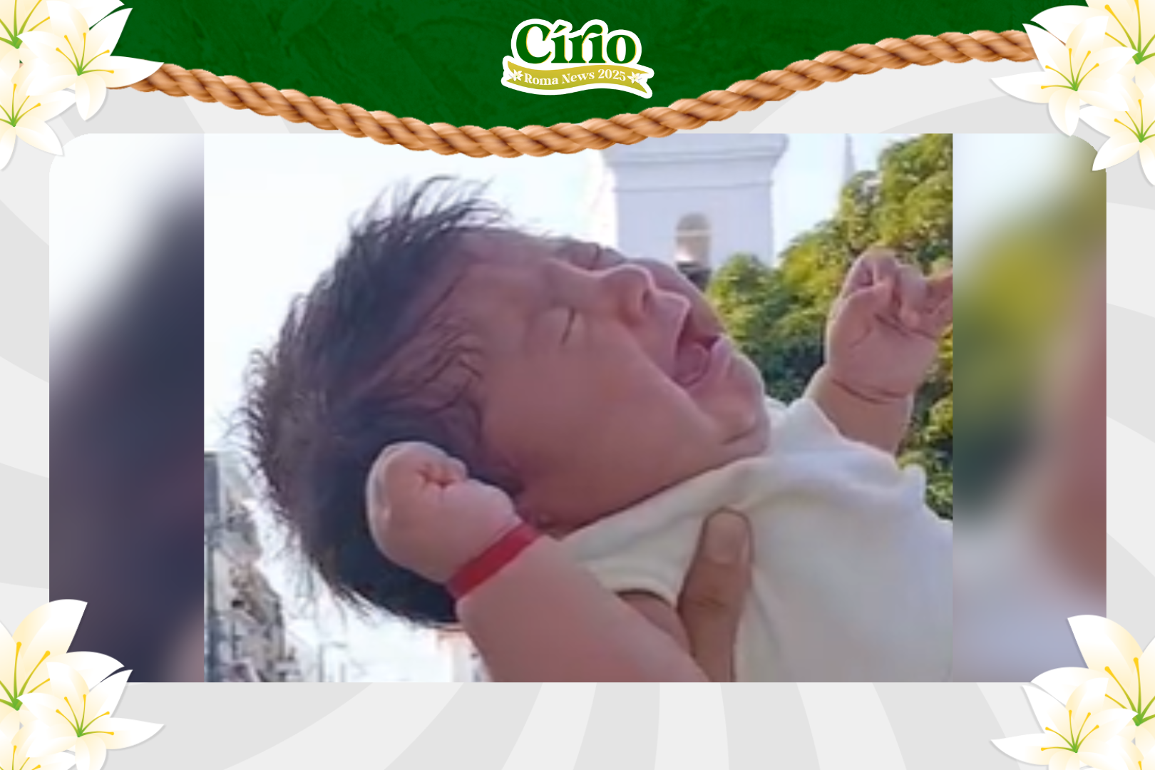 Joaquim Lucas, que enfrentou complicações de saúde nos primeiros dias de vida, foi levado pela mãe em seu primeiro Círio como cumprimento de promessa